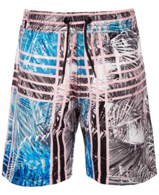 Ideology Toddler Boys Palm-Print Swim Trunks, Created for Macy's - Macy's