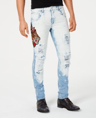 embroidered jeans mens