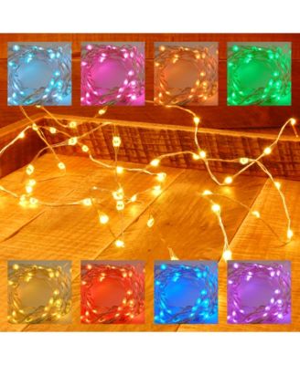 Lumabase Set of 2, 100 All Colored Mini String Lights with Remote Control
