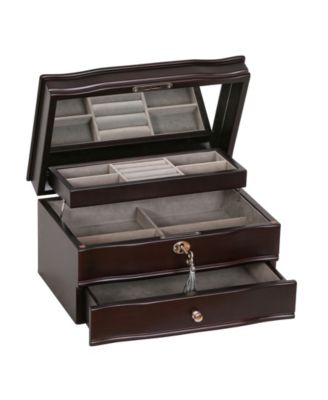Davina Locking Wooden Jewelry Box