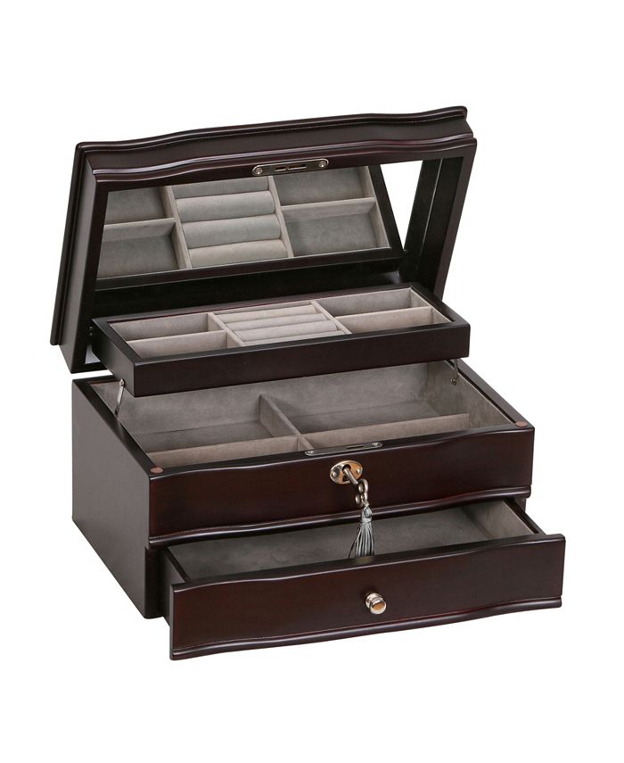 Mele & Co Davina Locking Wooden Jewelry Box & Reviews - Home - Macy's