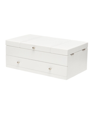 Mele & Co . Everly Wooden Triple Lid Jewelry Box In White