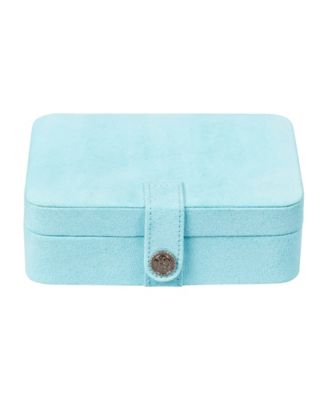 Giana Plush Fabric Jewelry Box with Lift Out Tray