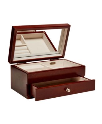 Brynn Wooden Jewelry Box with Florentine Marquetry Motif