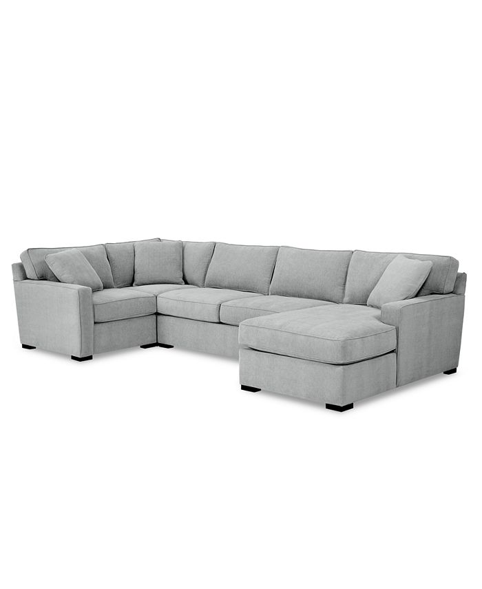 Furniture Radley 4Pc. Fabric Chaise Sectional Sofa with Corner Piece