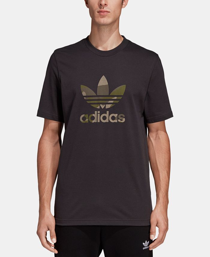 adidas Men's Originals Print-Logo T-Shirt & Reviews - T-Shirts - Men ...