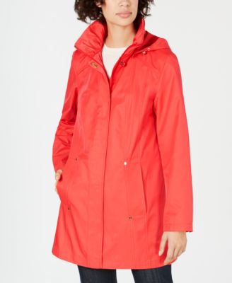 Jones New York Snap Button Water Resistant Hooded Raincoat Macy s