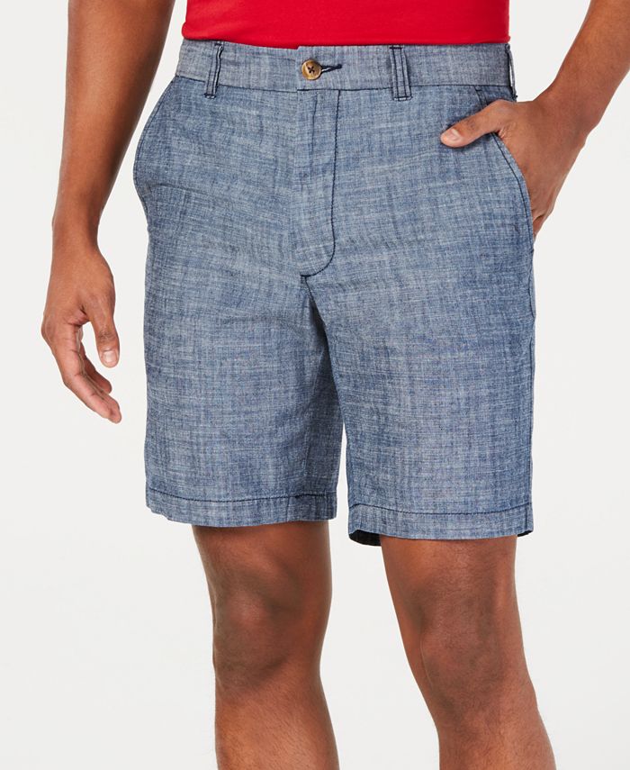 Club Room Men's Chambray Cotton Shorts, Created for Macy's Macy's