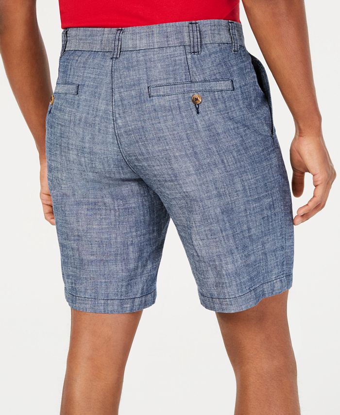 Club Room Men's Chambray Cotton Shorts, Created for Macy's - Macy's