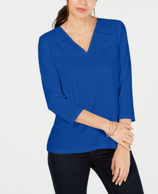 Charter Club Pintucked Top, Created for Macy's - Macy's