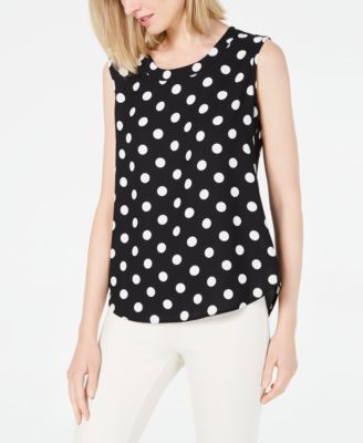 macys polka dot blouse