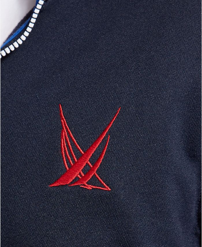 Nautica Nautica Mens Blue Sail Colorblocked Logo Track Jacket Created For Macys Macys