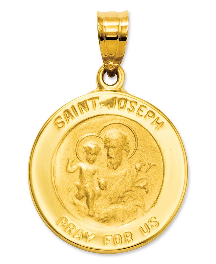 Macy's - 14k Gold Charm, Saint Joseph Medal Charm