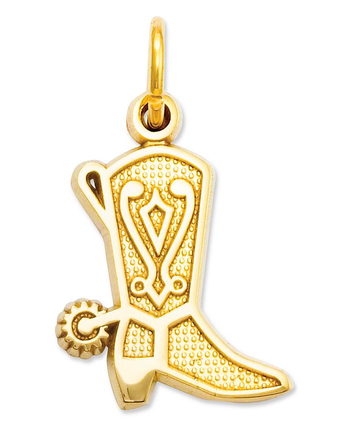 Macy's 14k Gold Charm, Cowboy Boot Charm Macy's