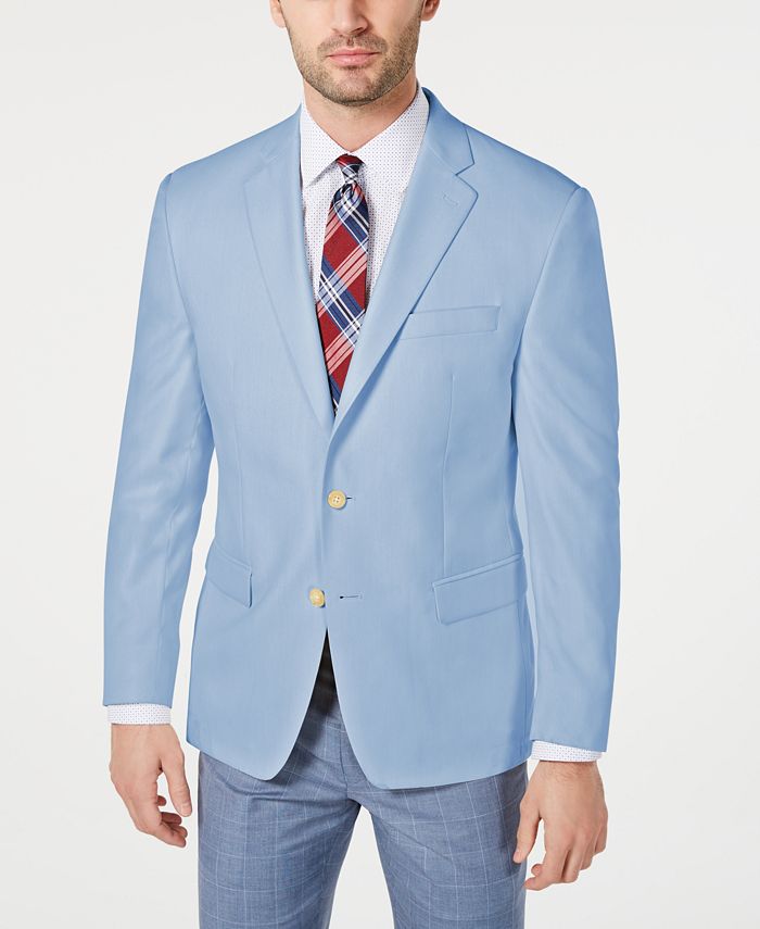 Ralph Lauren Men's UltraFlex Classic Fit seersucker Cotton Sport Coat Blue Size 40 main image 1