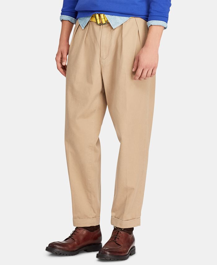 Polo Ralph Lauren Men's Relaxed-Fit Pleated Chino Pants & Reviews - Pants -  Men - Macy's