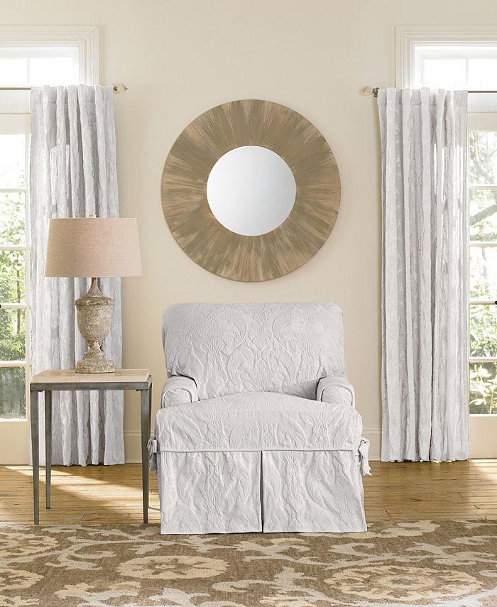 Sure Fit Matelasse Damask Slipcover Collection - Macy's