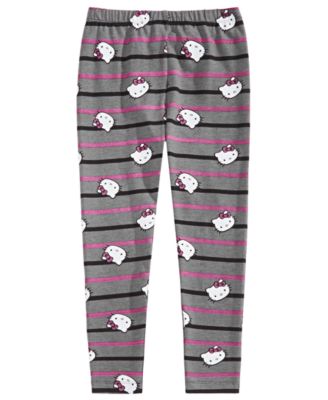 Hello Kitty - Little Girls Striped Leggings