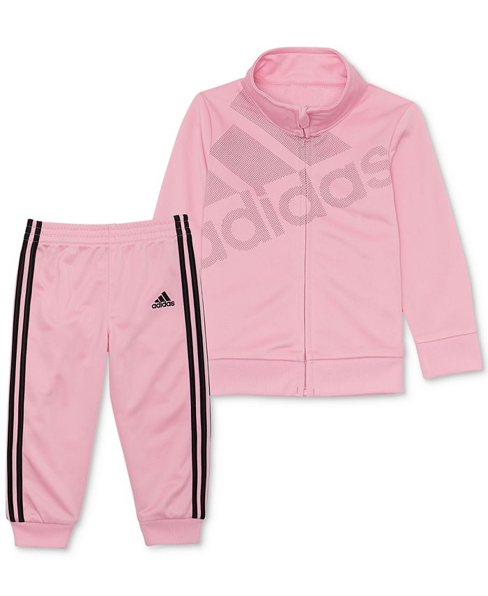 adidas Baby Girls 2-Pc. Tricot Track Jacket & Jogger Pants Set - Macy's
