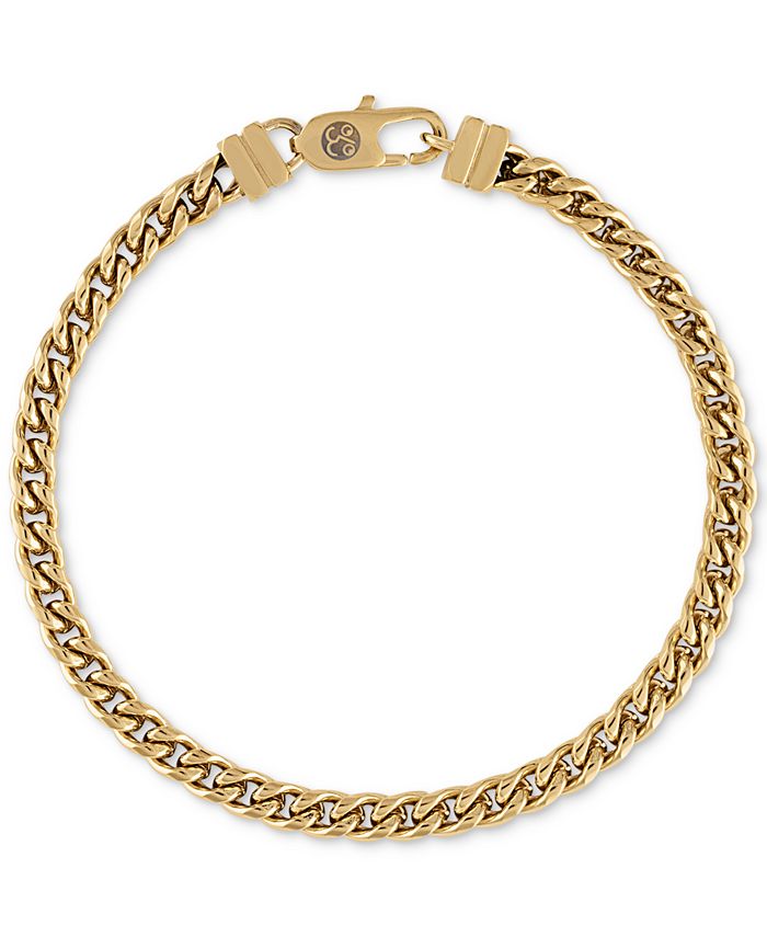 Esquire Men's Jewelry - Esquire Men's Chain Bracelet in Gold-Tone Ion-Plated Stainless Steel