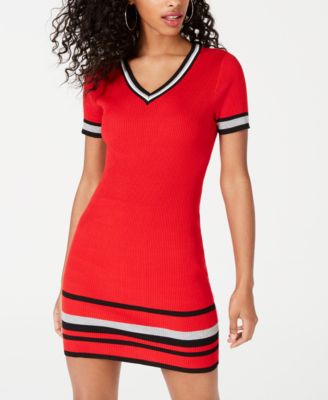 Crave Fame Juniors' Varsity-Stripe Sweater Dress Macy's