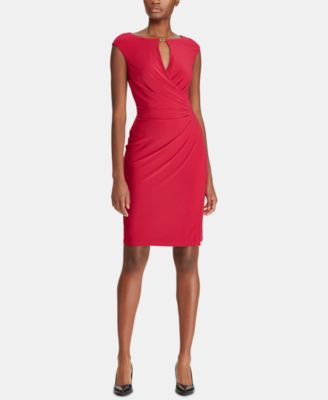 Lauren Ralph Lauren - Petite Keyhole Stretch Dress