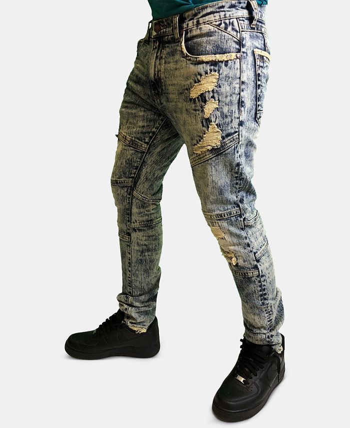 Heritage America Men's Slim-Fit Distressed Jeans - Macy's