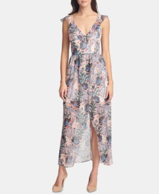 macys floral long dress