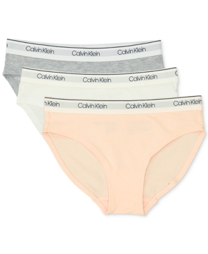 image of Calvin Klein Little & Big Girls 3-Pack Bikini Brief Underwear