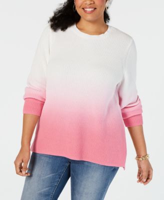 んので】 I-N-C Womens Dip Dye Pullover Sweater レディース：サンガ