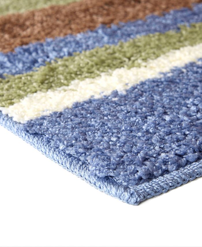 Home Dynamix Avalon NonSlip Stripe Shaggy Bath Mat Macy's