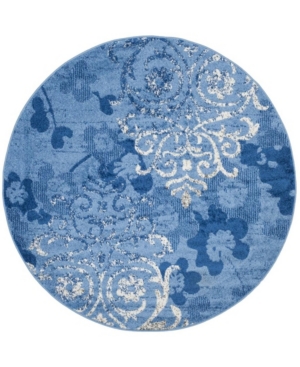 Safavieh Adirondack Light Blue and Dark Blue 6' x 6' Round Area Rug