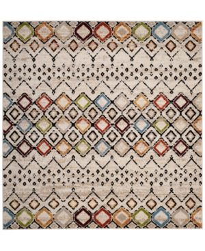 Safavieh Amsterdam Ivory and Multi 6'7in x 6'7in Square Area Rug