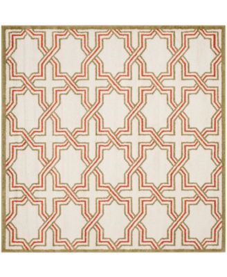 Amherst Ivory and Light Green 7' x 7' Square Area Rug