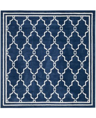 Amherst Navy and Beige 7' x 7' Square Area Rug