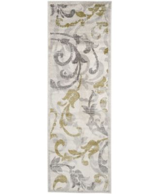 Amherst Ivory and Light Grey 2'3" x 7' Runner Outdoor Area Rug