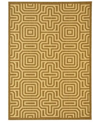 Courtyard CY2962 Brown and Natural 5'3" x 7'7" Outdoor Area Rug