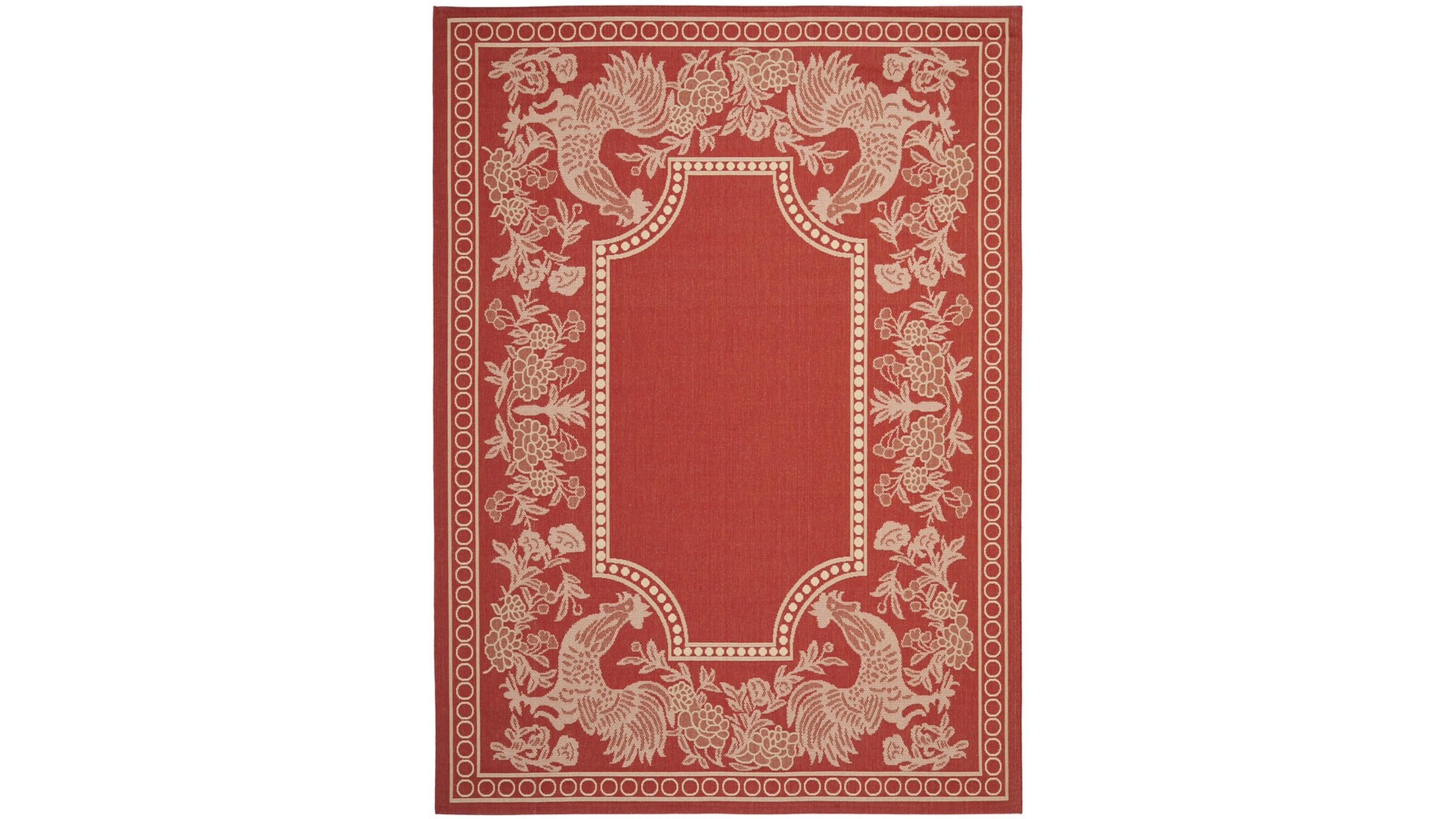 Safavieh Courtyard CY3305 Red and Natural 8' x 11' Sisal Weave Outdoor Area Rug