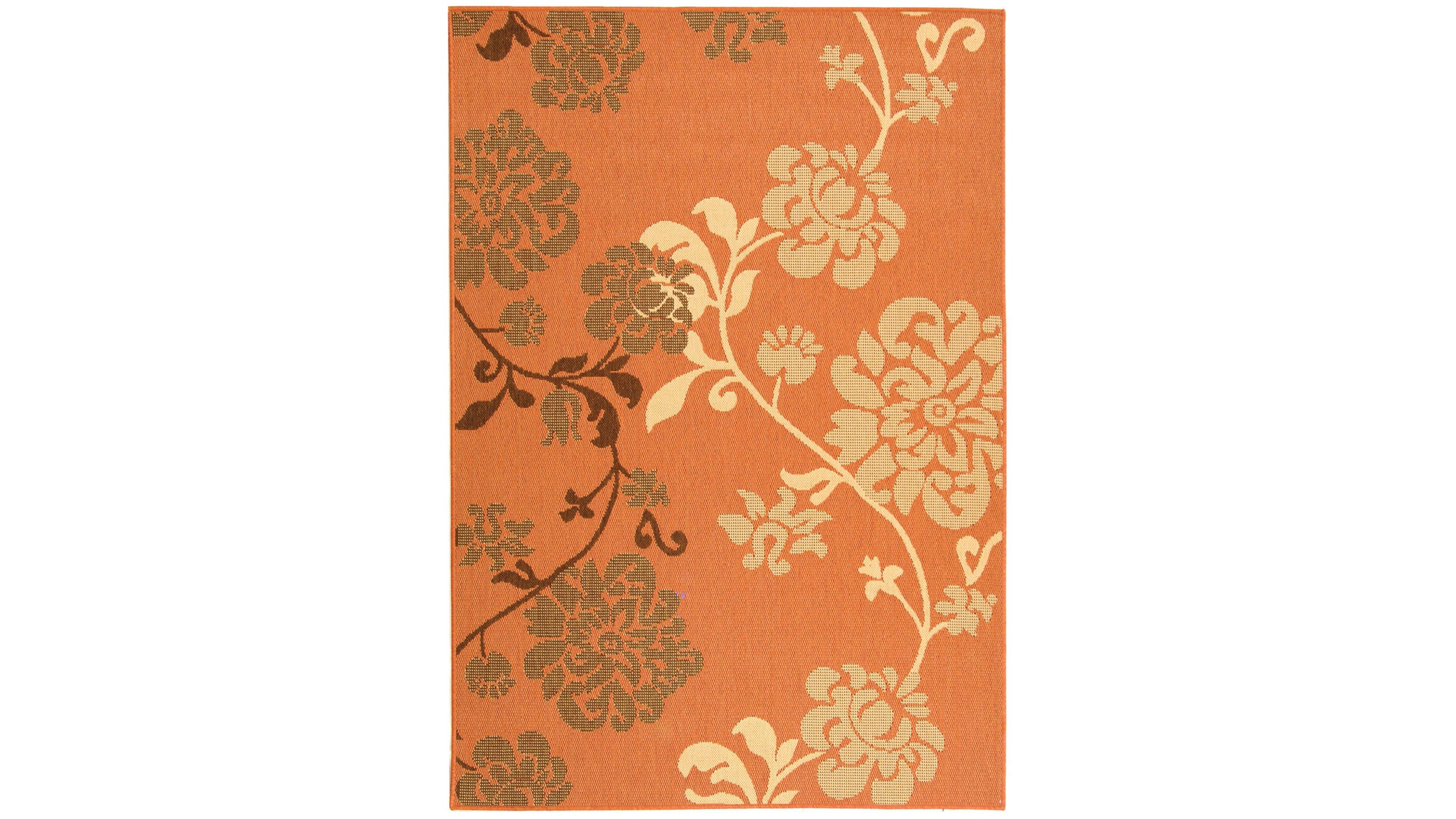 Safavieh Courtyard CY4027 Terra Natural and Brown 5'3" x 7'7" Outdoor Area Rug