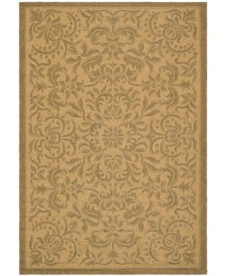 Courtyard CY6634 Natural and Gold 5'3" x 7'7" Outdoor Area Rug