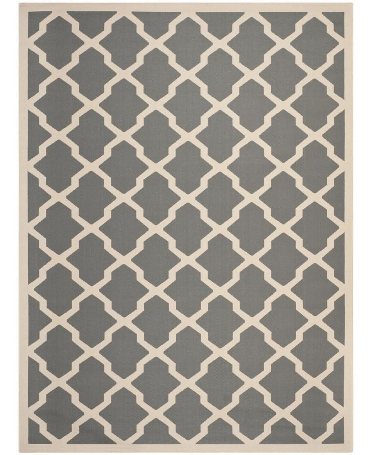 Safavieh Courtyard Anthracite and Beige 8' x 11' Sisal Weave Outdoor Area Rug - Anthracite
