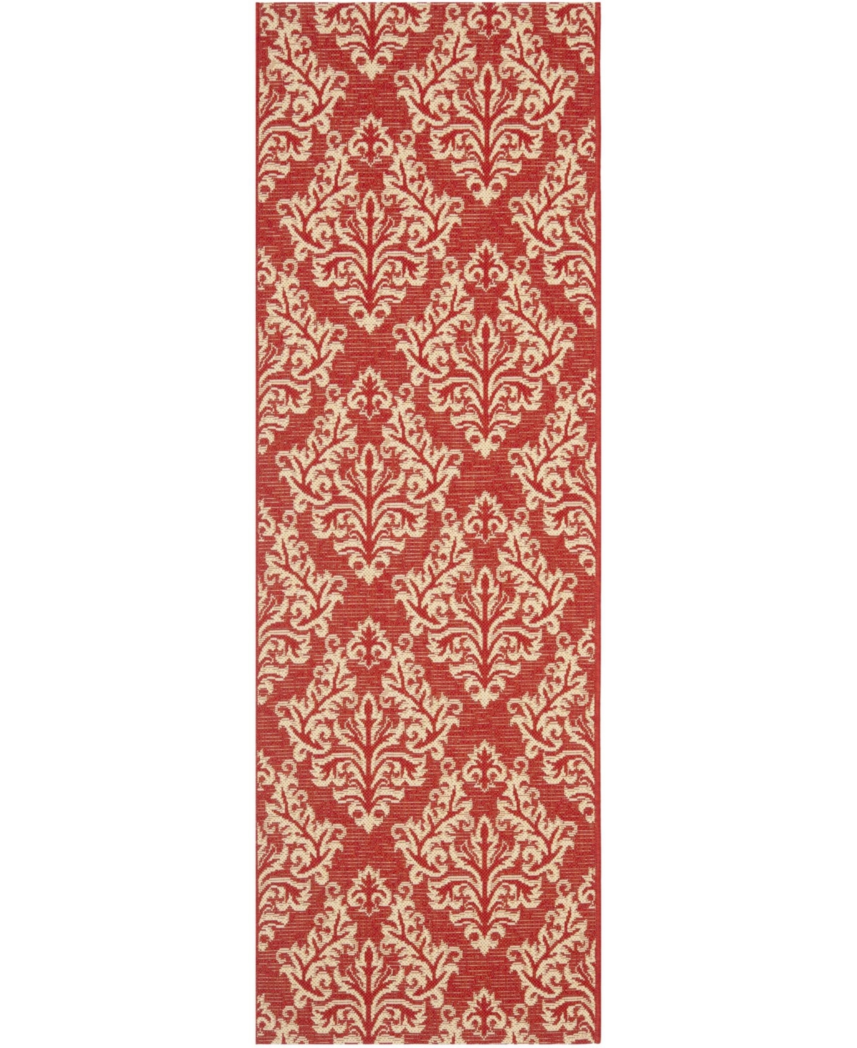 Safavieh Courtyard Cy6930 Red And Creme 2'3" X 6'7" Runner Outdoor Area Rug