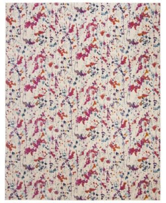Evoke EVK284 Ivory and Red 8' x 10' Area Rug