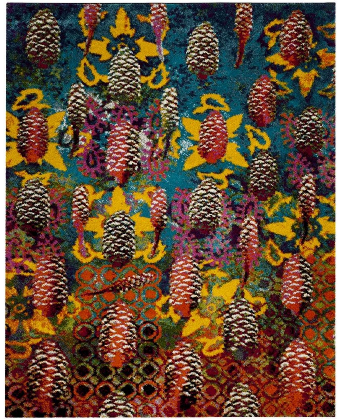 Safavieh Fiesta Turquoise and Multi 8' x 10' Area Rug - Turquoise