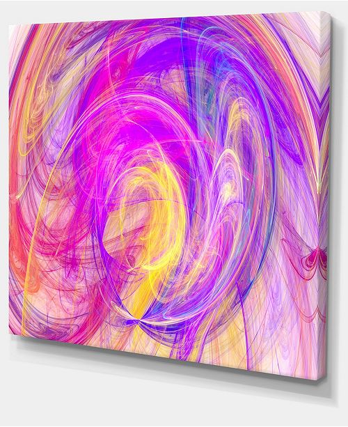 Designart Purple Mystic Psychedelic Texture Abstract Art On Canvas 40 X 30