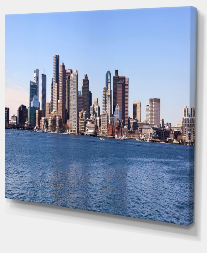Design Art Designart Boston Skyline Panorama Cityscape Photo Canvas Art Print - 40" X 30" & Reviews - Wall Art - Macy's