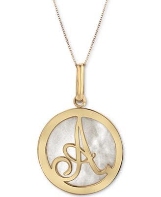 macy's gold initial necklace