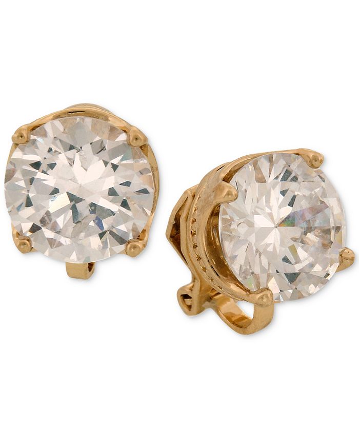 Laundry by Shelli Segal Cubic Zirconia ClipOn Stud Earrings Macy's