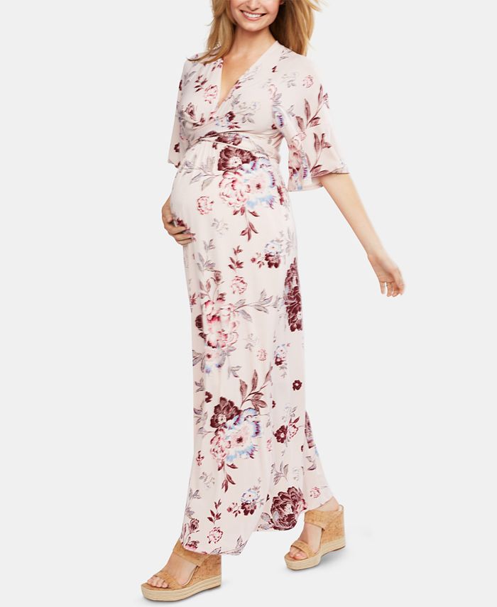 Jessica Simpson Maternity Printed Maxi Dress Macys 4137
