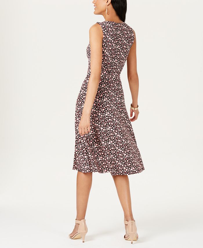 Charter Club Petite Ditsy-Print Midi Dress, Created for Macy's - Macy's
